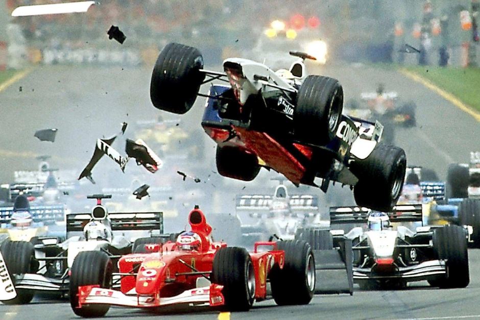 racing accident in the 90s